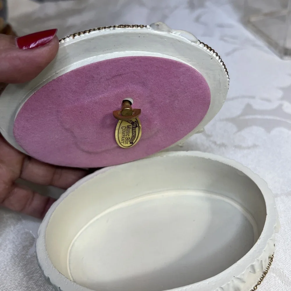 San Francisco Music Box Shabby Rose and Ribbons Tune Fur Elise Beethoven tblbs2